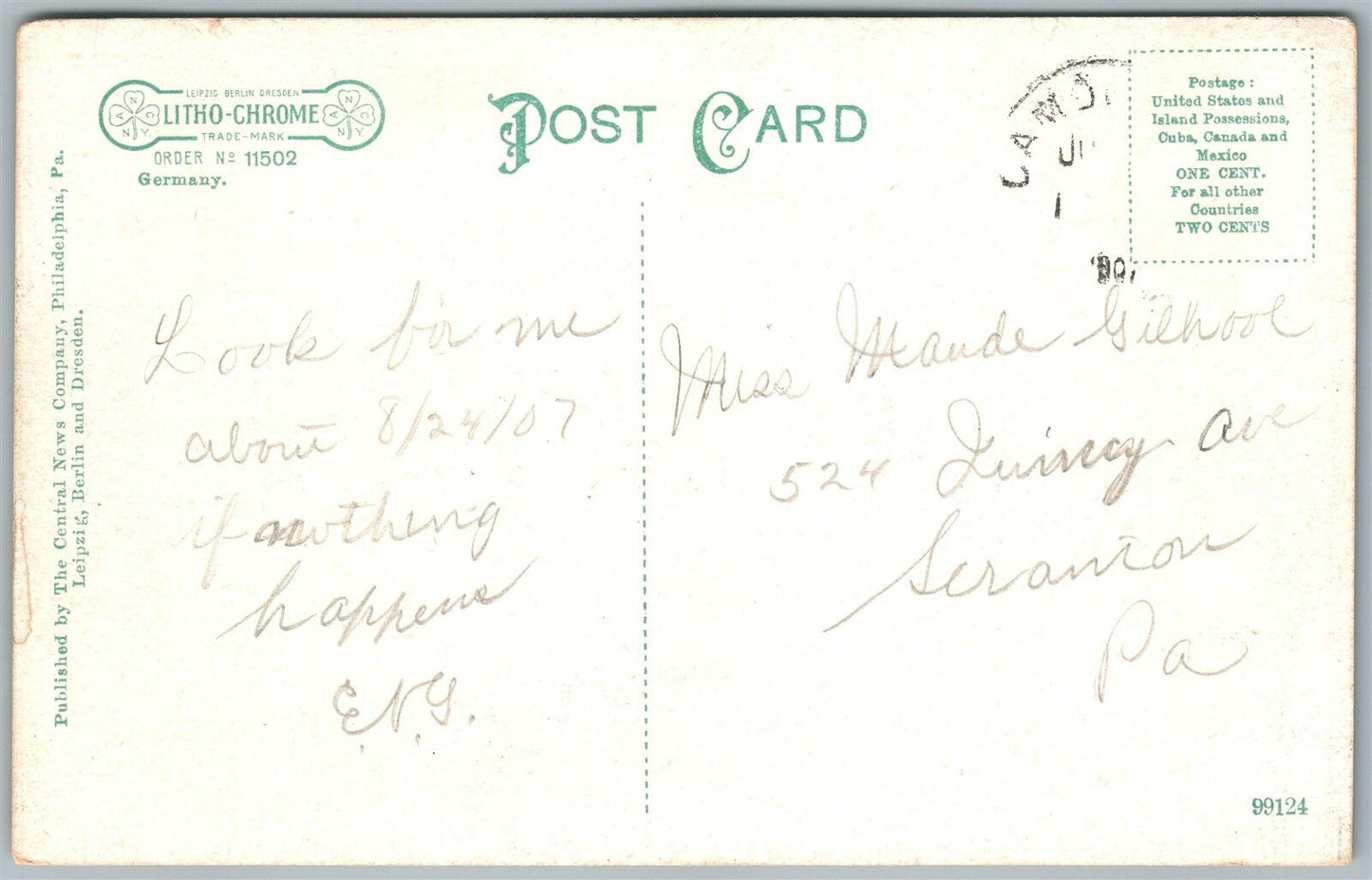 CAMDEN NJ MARKET STREET AT THIRD ANTIQUE POSTCARD
