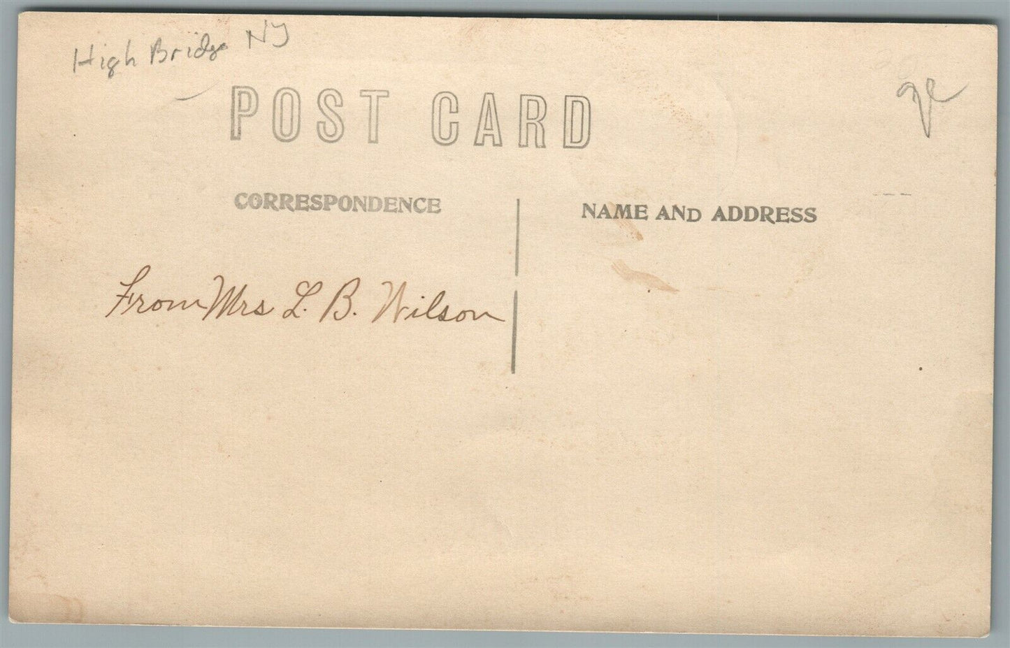 HIGH BRIDGE NJ SCHOOL ANTIQUE REAL PHOTO POSTCARD RPPC