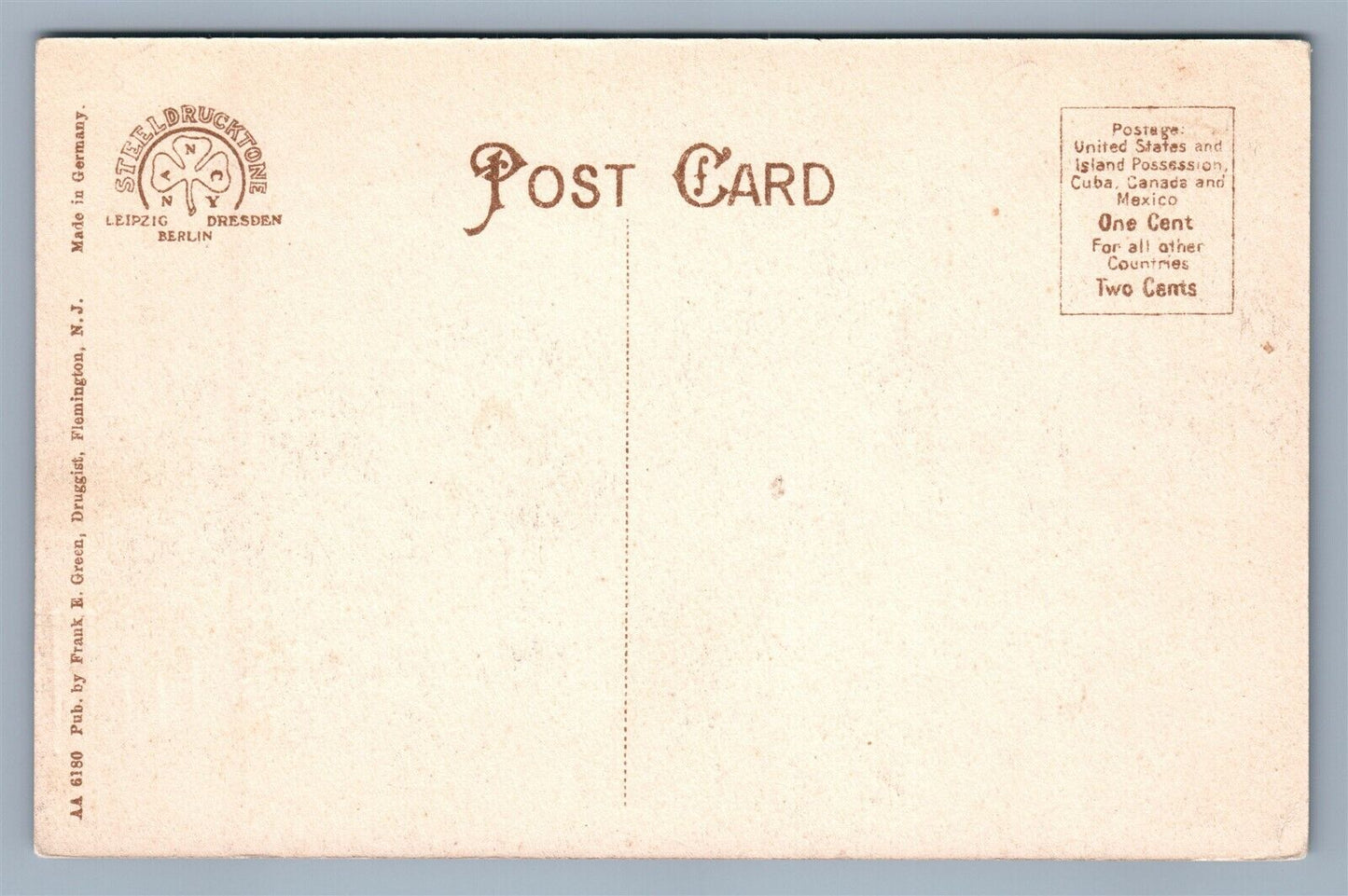 FLEMINGTON NJ PUBLIC PARK VINTAGE POSTCARD