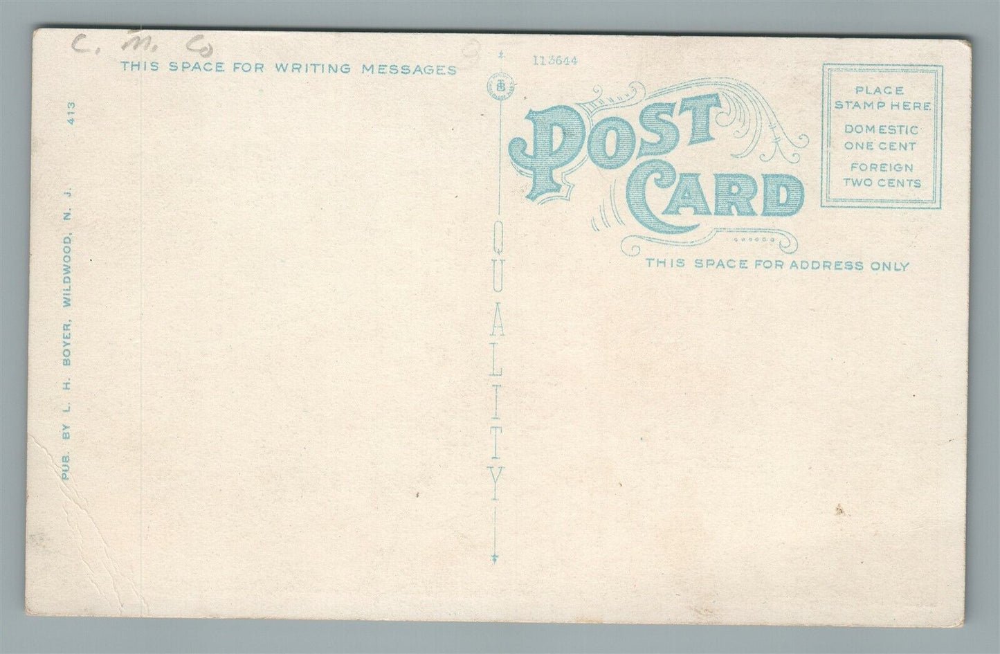WILDWOOD NJ HOTEL DAYTON ANTIQUE POSTCARD
