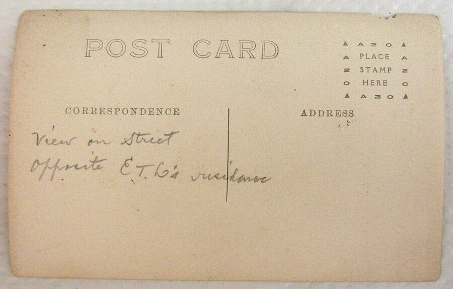 STREET SCENE RPPC ANTIQUE REAL PHOTO POSTCARD