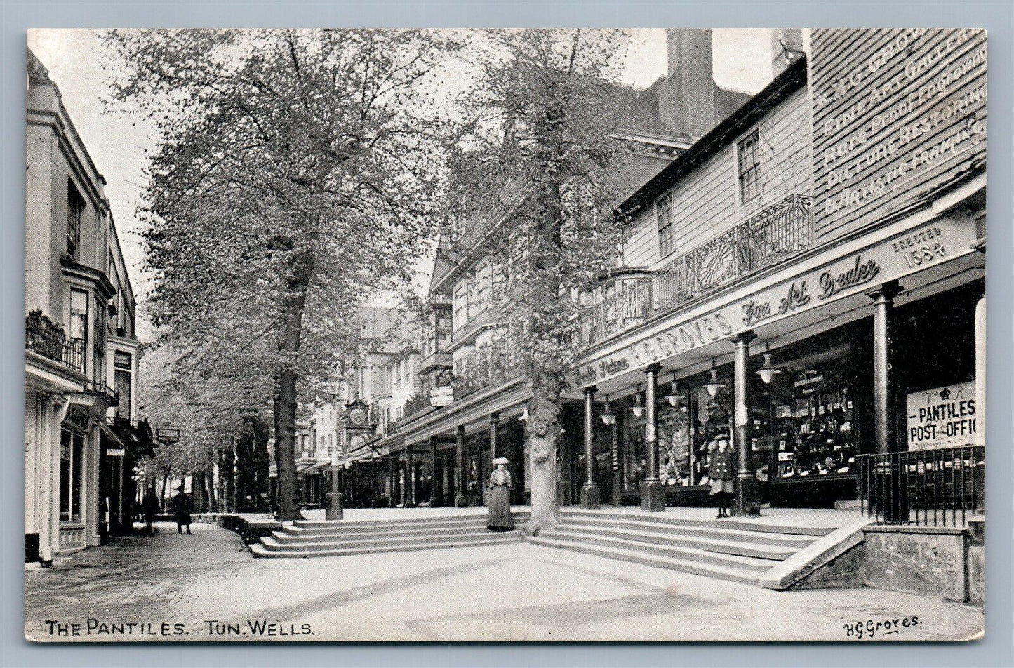 ENGLAND THE PANTILES TUNBRIDGE WELLS ANTIQUE POSTCARD