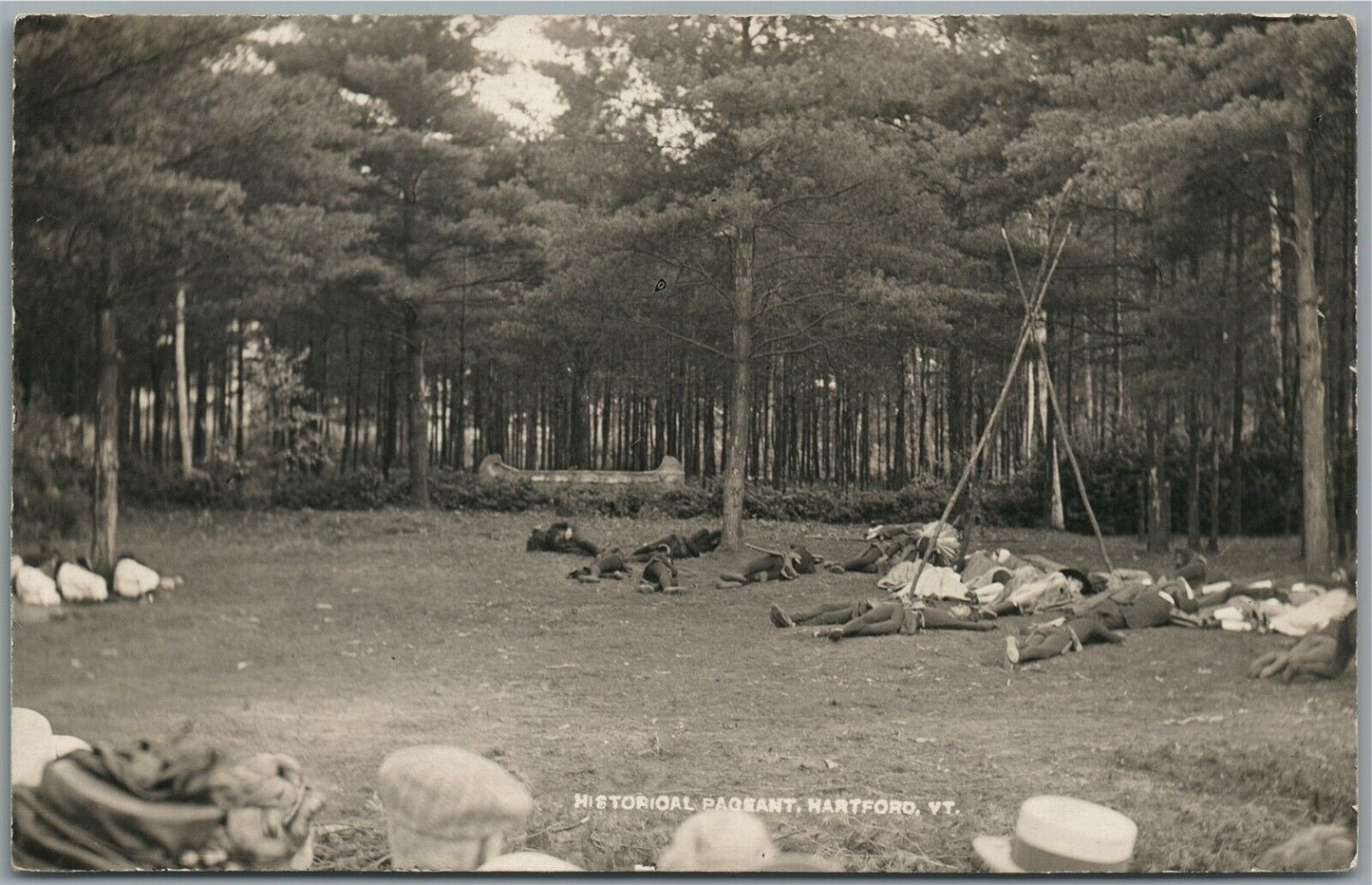 HARTFORD VT HISTORICAL PAGEANT ANTIQUE REAL PHOTO POSTCARD RPPC