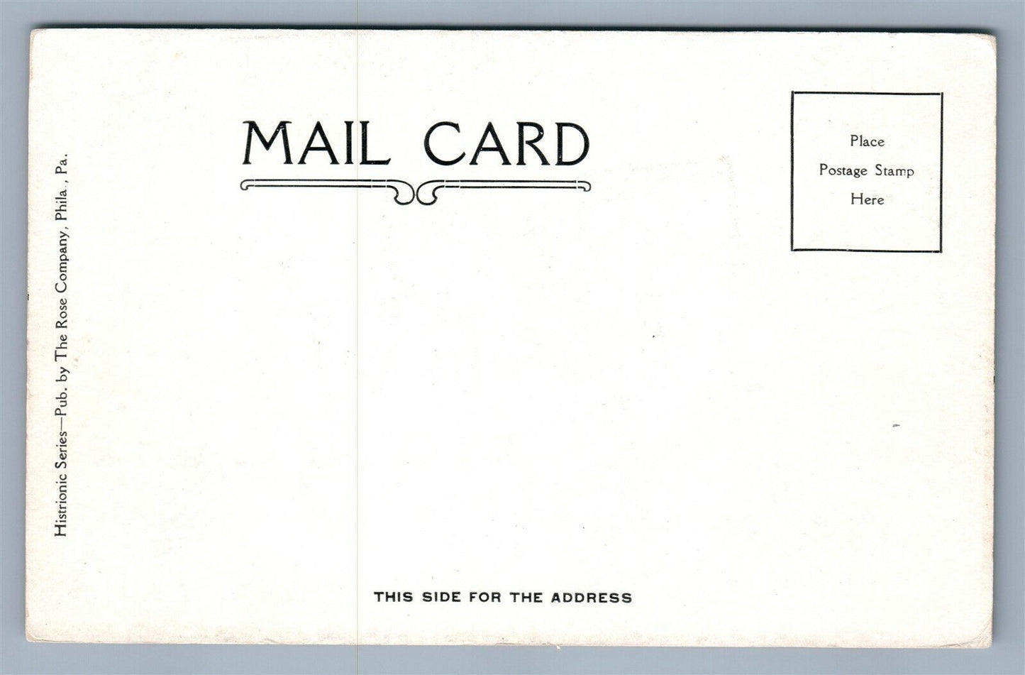 MUSIC MASTER THE AUCTIONEER ANTIQUE POSTCARD by ROSE COMPANY PHILADELPHIA PA