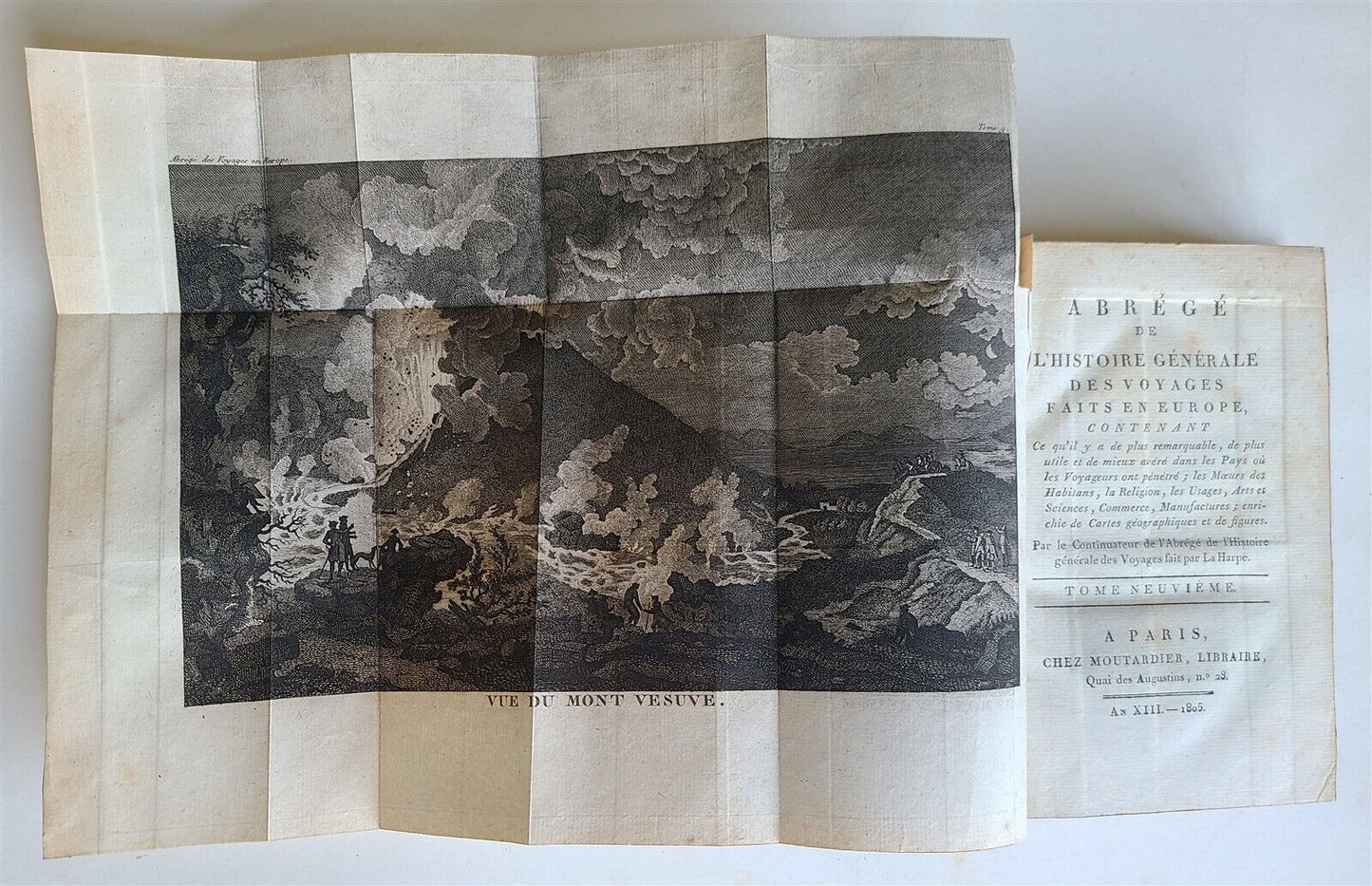 1803-1804 HISTORY of VOYAGES 12 VOLUMES SET ILLUSTRATED ANTIQUE in FRENCH