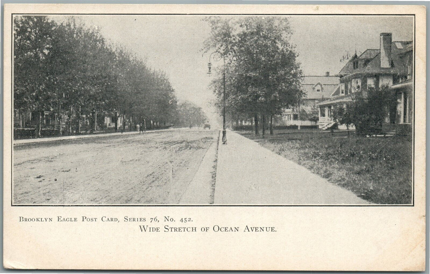 BROOKLYN NY OCEAN AVENUE ANTIQUE POSTCARD