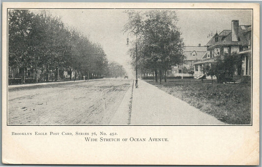 BROOKLYN NY OCEAN AVENUE ANTIQUE POSTCARD