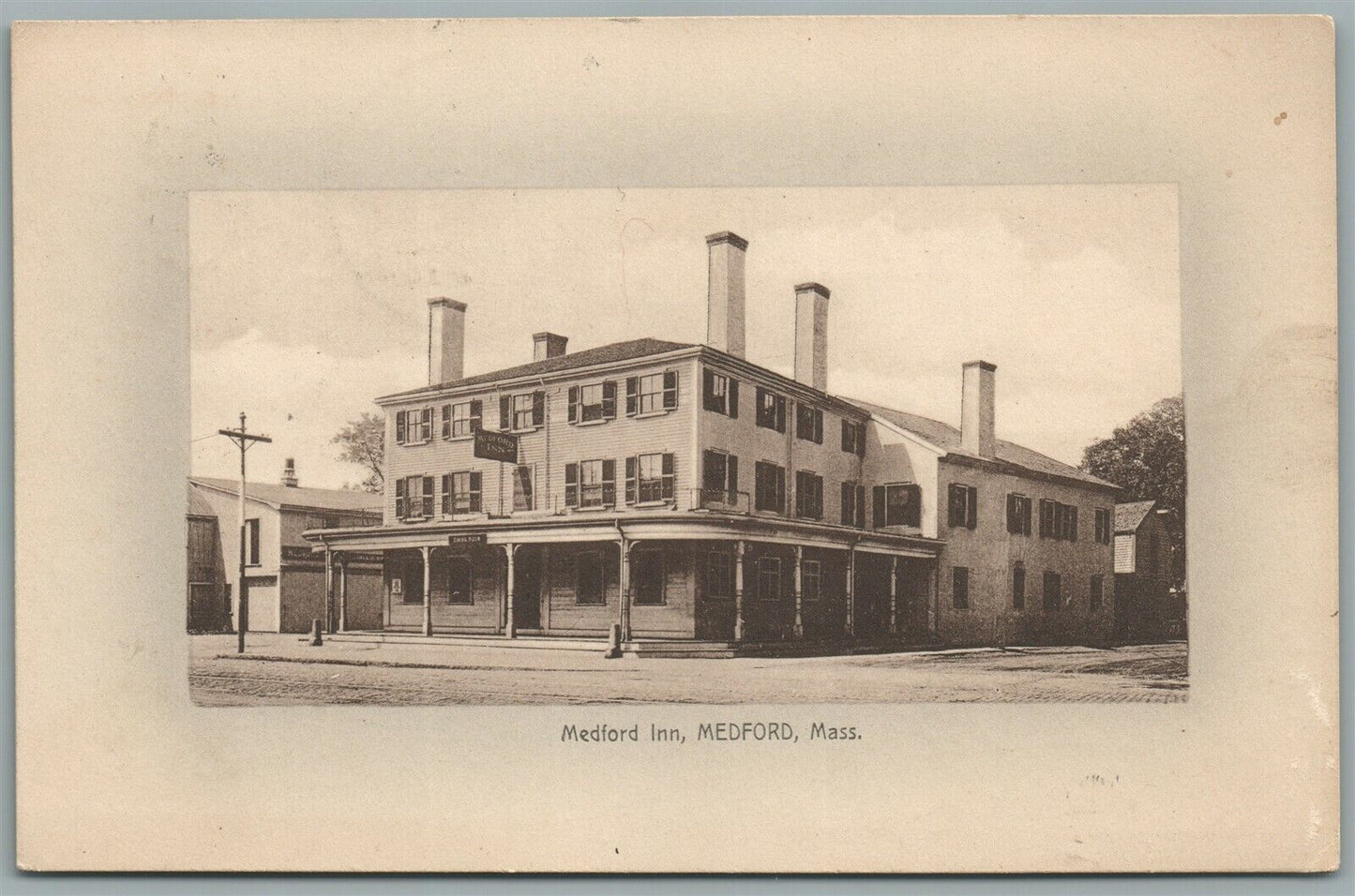 MEDFORD MA INN ANTIQUE POSTCARD