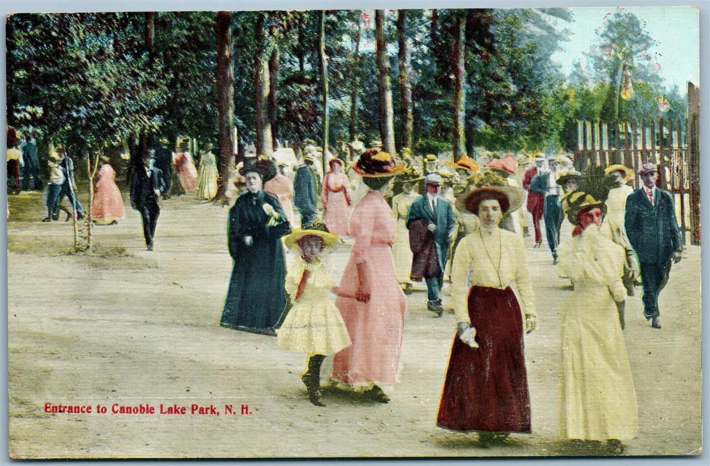 CANOBLE LAKE PARK NH ANTIQUE POSTCARD