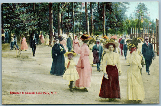 CANOBLE LAKE PARK NH ANTIQUE POSTCARD