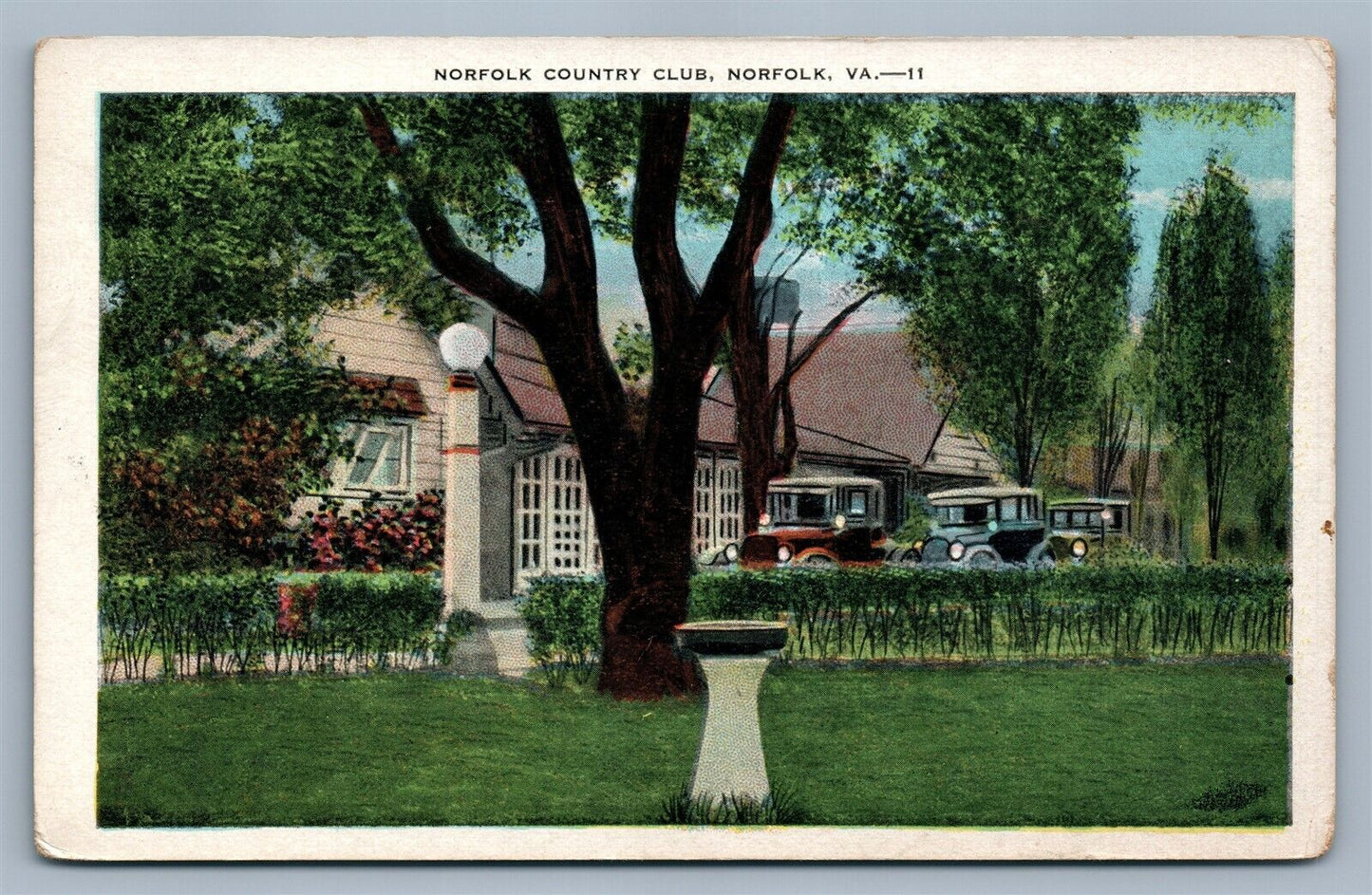NORFOLK VA COUNTRY CLUB ANTIQUE POSTCARD