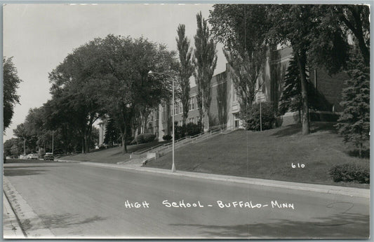 BUFFALO MN HIGH SCHOOL VINTAGE REAL PHOTO POSTCARD RPPC