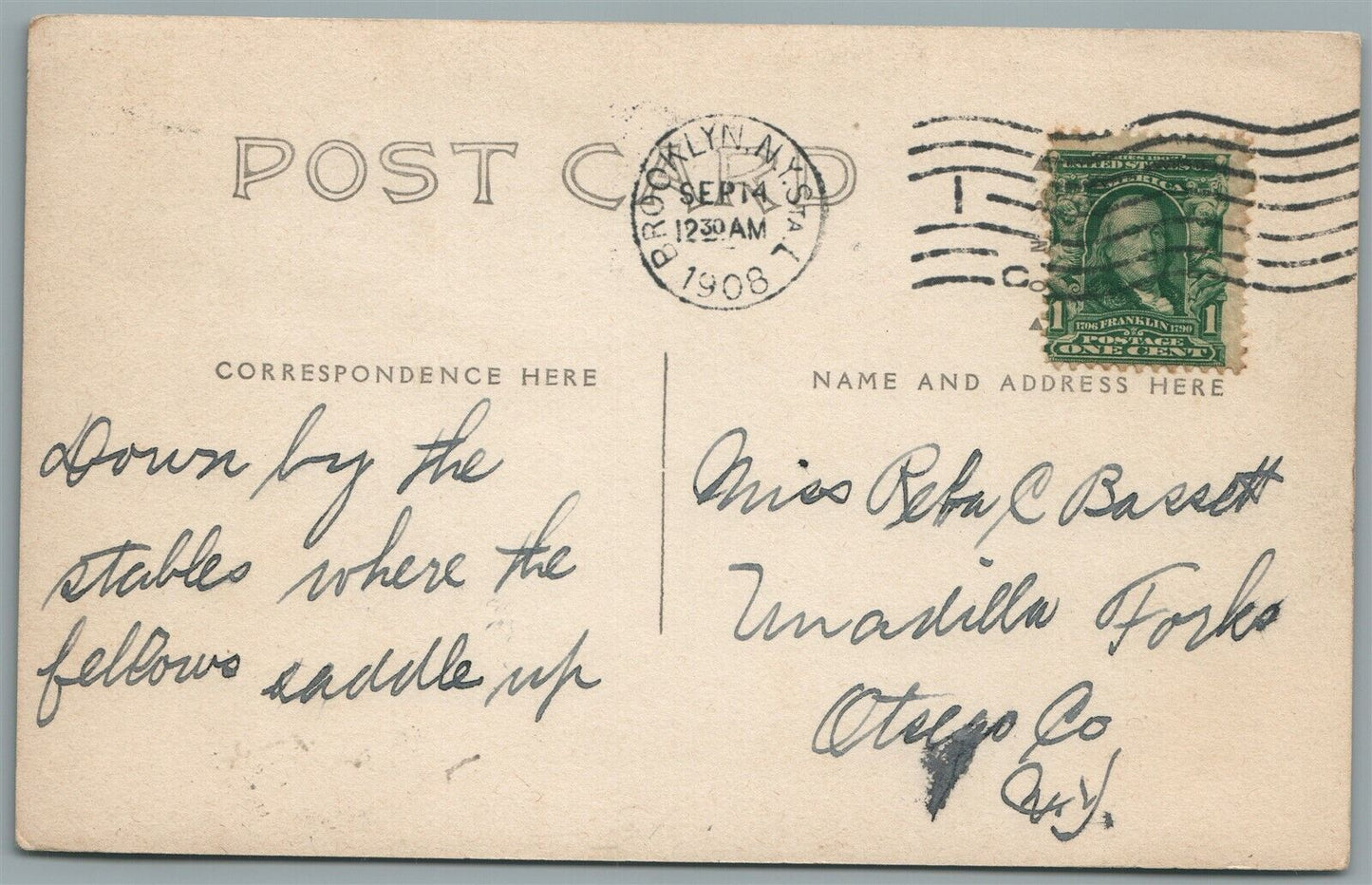 WWI ERA CAVALRY UNIT ANTIQUE REAL PHOTO POSTCARD RPPC