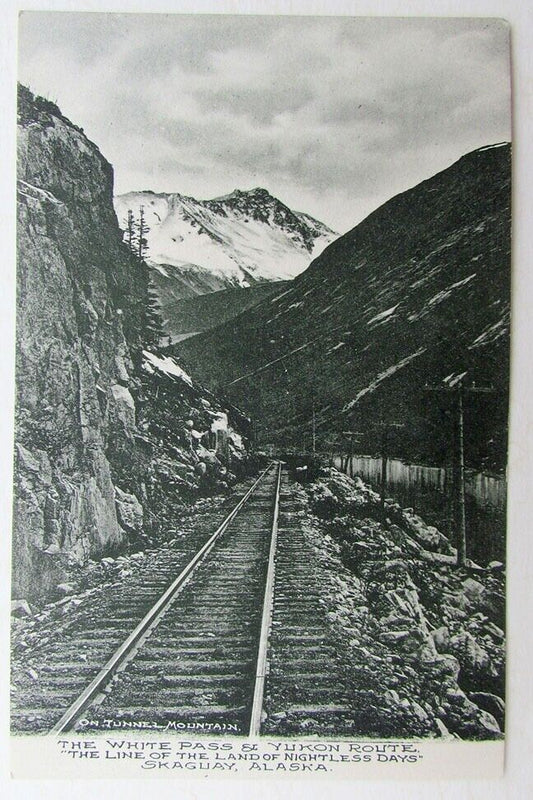 VINTAGE POSTCARD WHITE PASS & YUKON ROUTE SKAGUAY ALASKA railroad railway