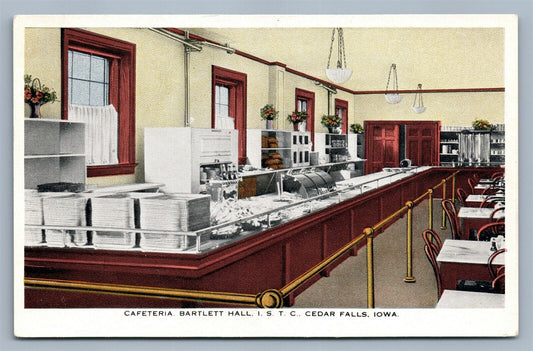 CEDAR FALLS IA BARLETT HALL I.S.T.C. CAFETERIA ANTIQUE POSTCARD