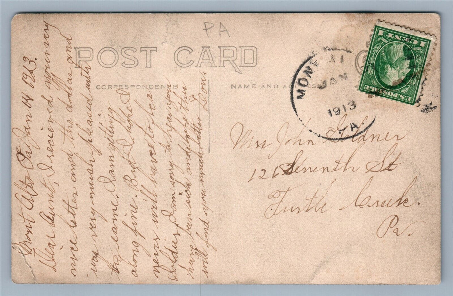 JOHN GILBERT MEMORIAL CHAPEL PA ANTIQUE REAL PHOTO POSTCARD RPPC