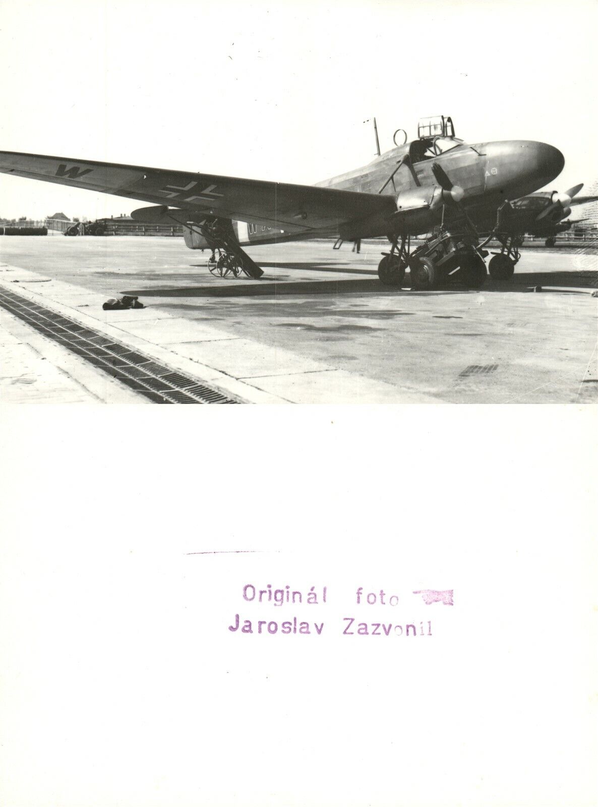 GERMAN AIRPLANE VINTAGE ORIGINAL PHOTO JAROSLAV ZAZVONIL
