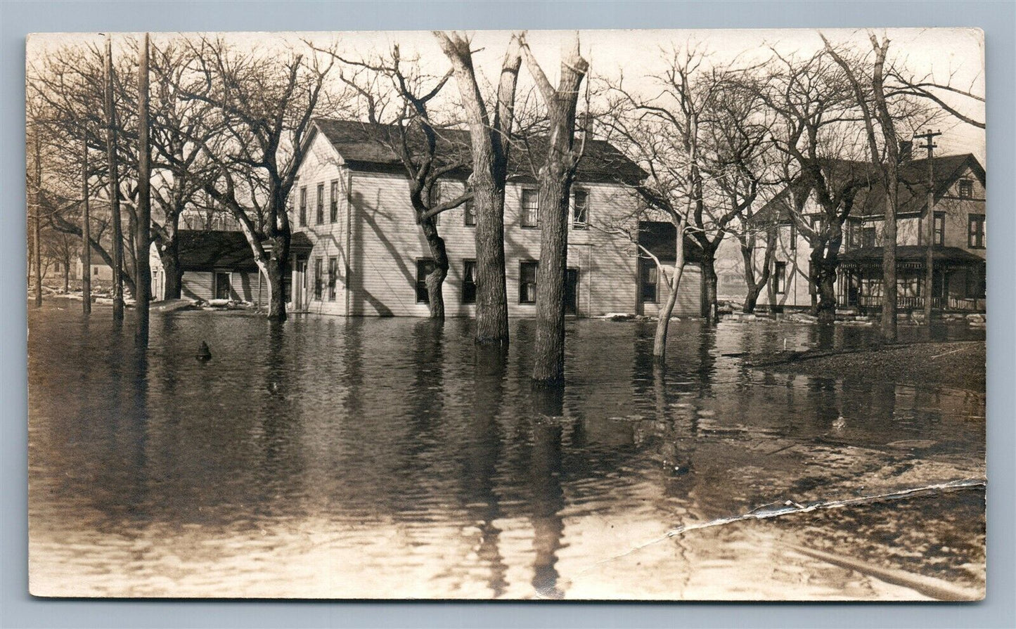 EAST OTTAWA FLOOD CANADA ANTIQUE REAL PHOTO POSTCARD RPPC
