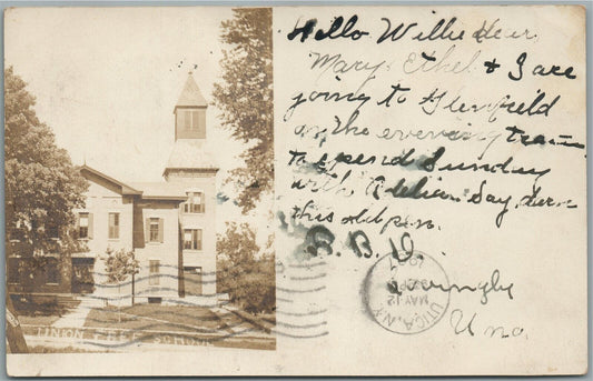 LOWVILLE NY UNION FREE SCHOOL ANTIQUE REAL PHOTO POSTCARD RPPC