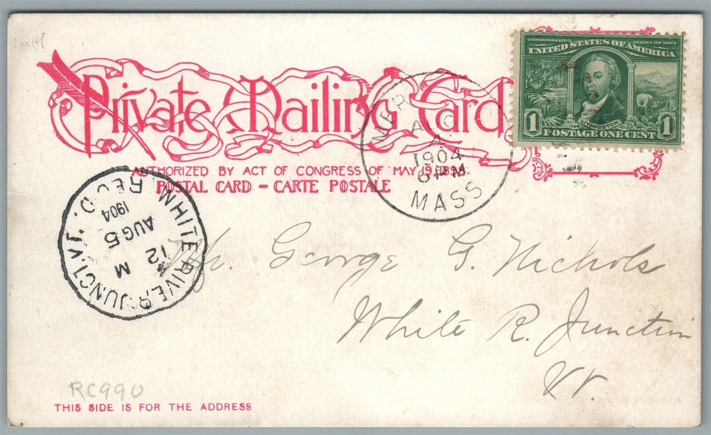 MERRIMACK MA MAIN STREET ANTIQUE POSTCARD