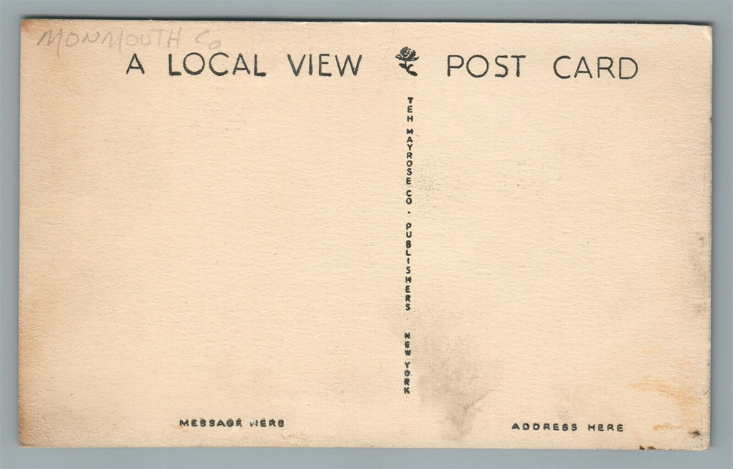 RED BANK NJ SENIOR HIGH SCHOOL ANTIQUE POSTCARD
