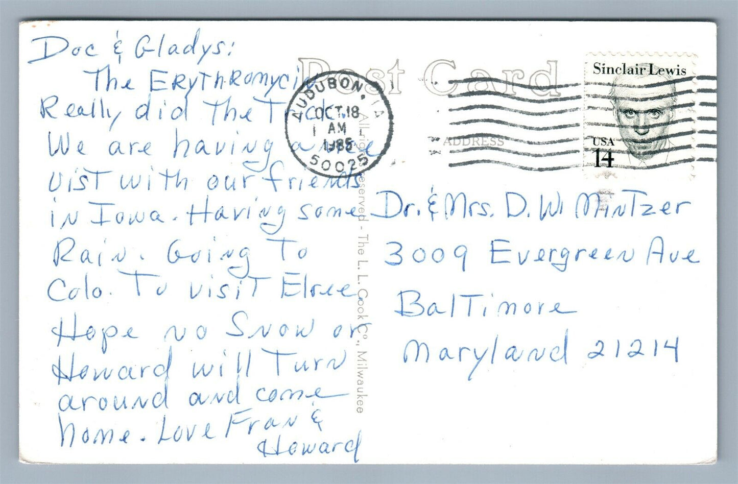 AUDUBON IA WORLD'S LARGEST BULL ALBERT 1985 VINTAGE REAL PHOTO POSTCARD RPPC