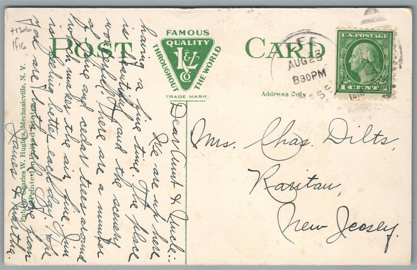 LEE MA VIEW OF COVE ANTIQUE POSTCARD