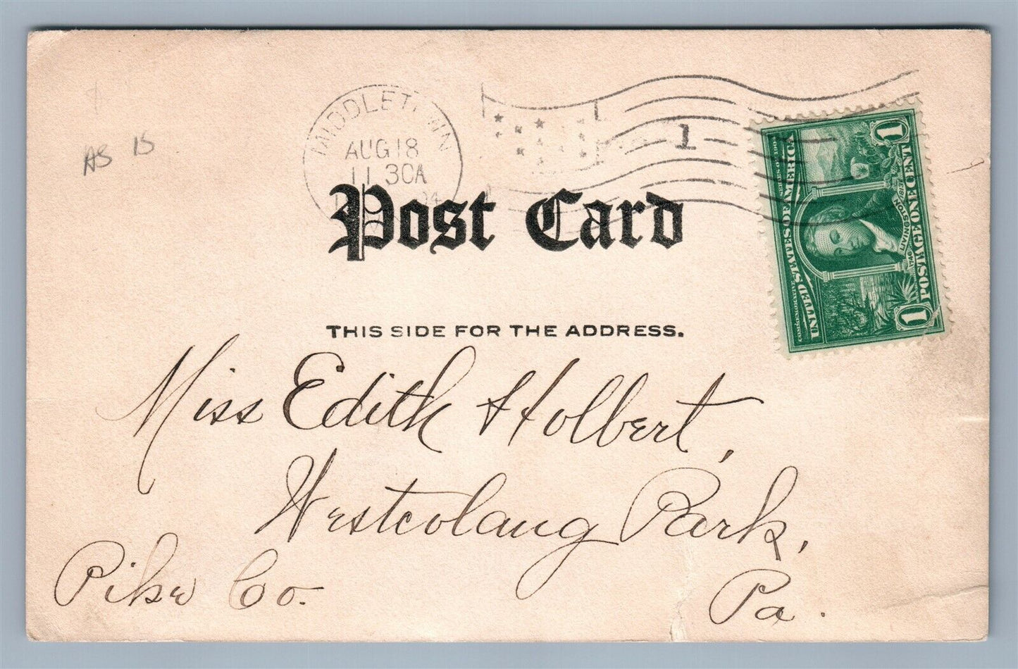 MIDDLETOWN NY PARK ANTIQUE REAL PHOTO POSTCARD RPPC