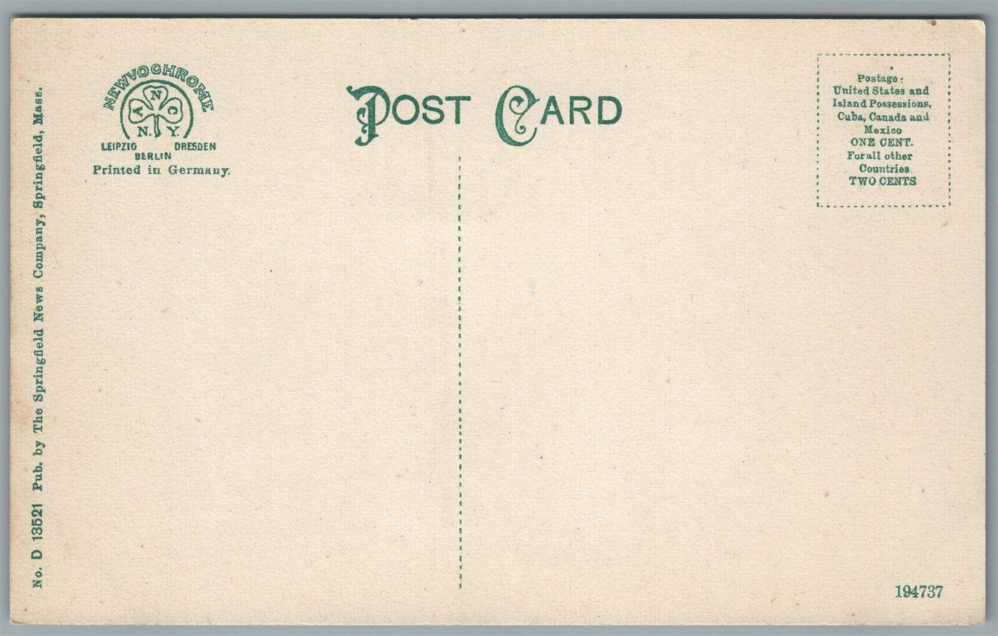 LEEDS MA NORTHAMPTON COUNTRY CLUB ANTIQUE POSTCARD