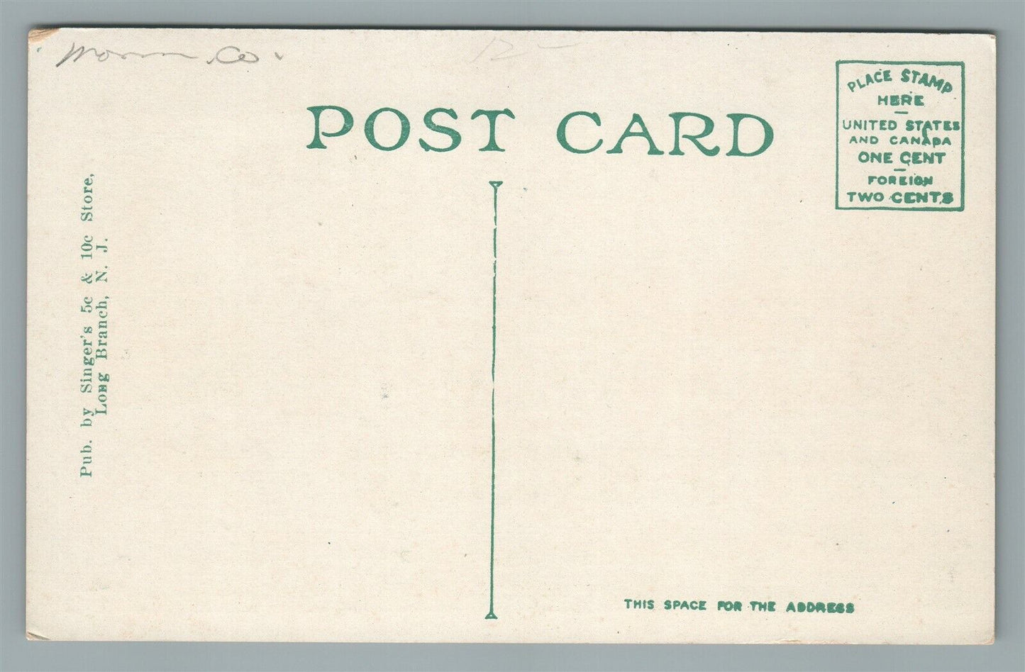 LONG BRANCH NJ BRIDGEWATER INN PLEASURE BAY ANTIQUE POSTCARD