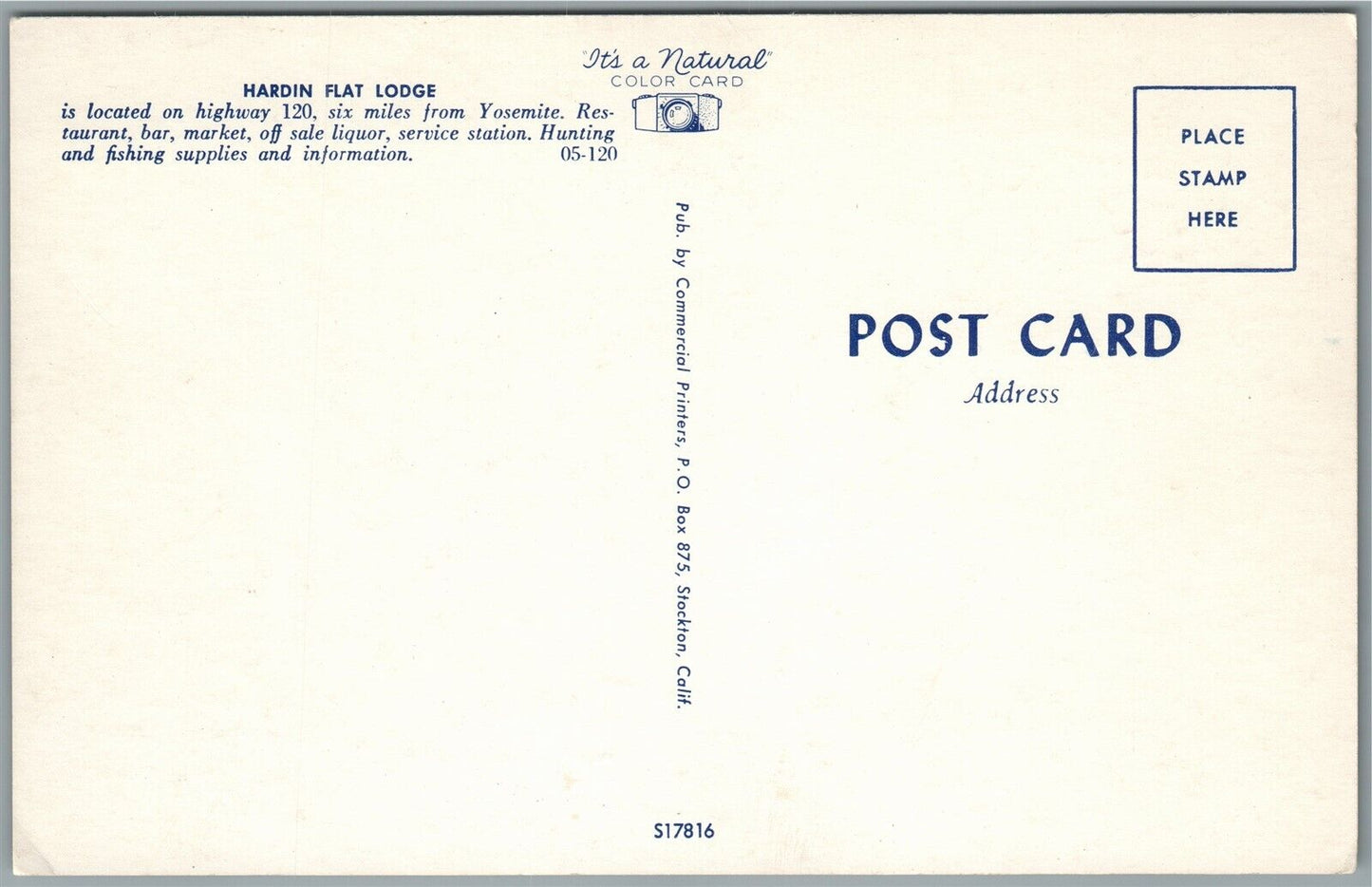 YOSEMITE CA HARDIN FLAT LODGE TEXACO GAS STATION VINTAGE POSTCARD
