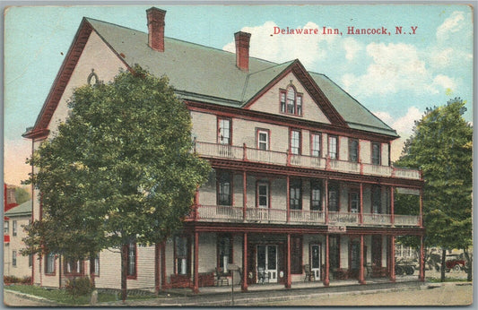 HANCOCK NY DELAWARE INN ANTIQUE POSTCARD