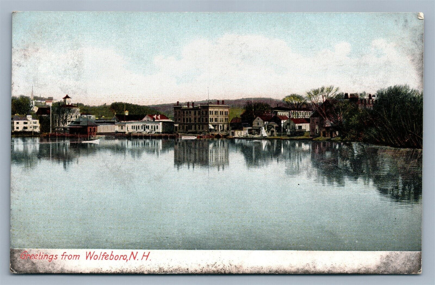 WOLFEBORO NH ANTIQUE POSTCARD