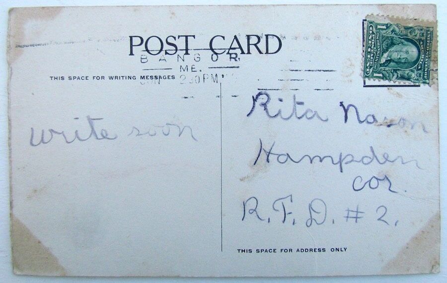 VINTAGE ADVERTISING POSTCARD RIVERSIDE WOOLEN CO. PITTSFIELD MAINE
