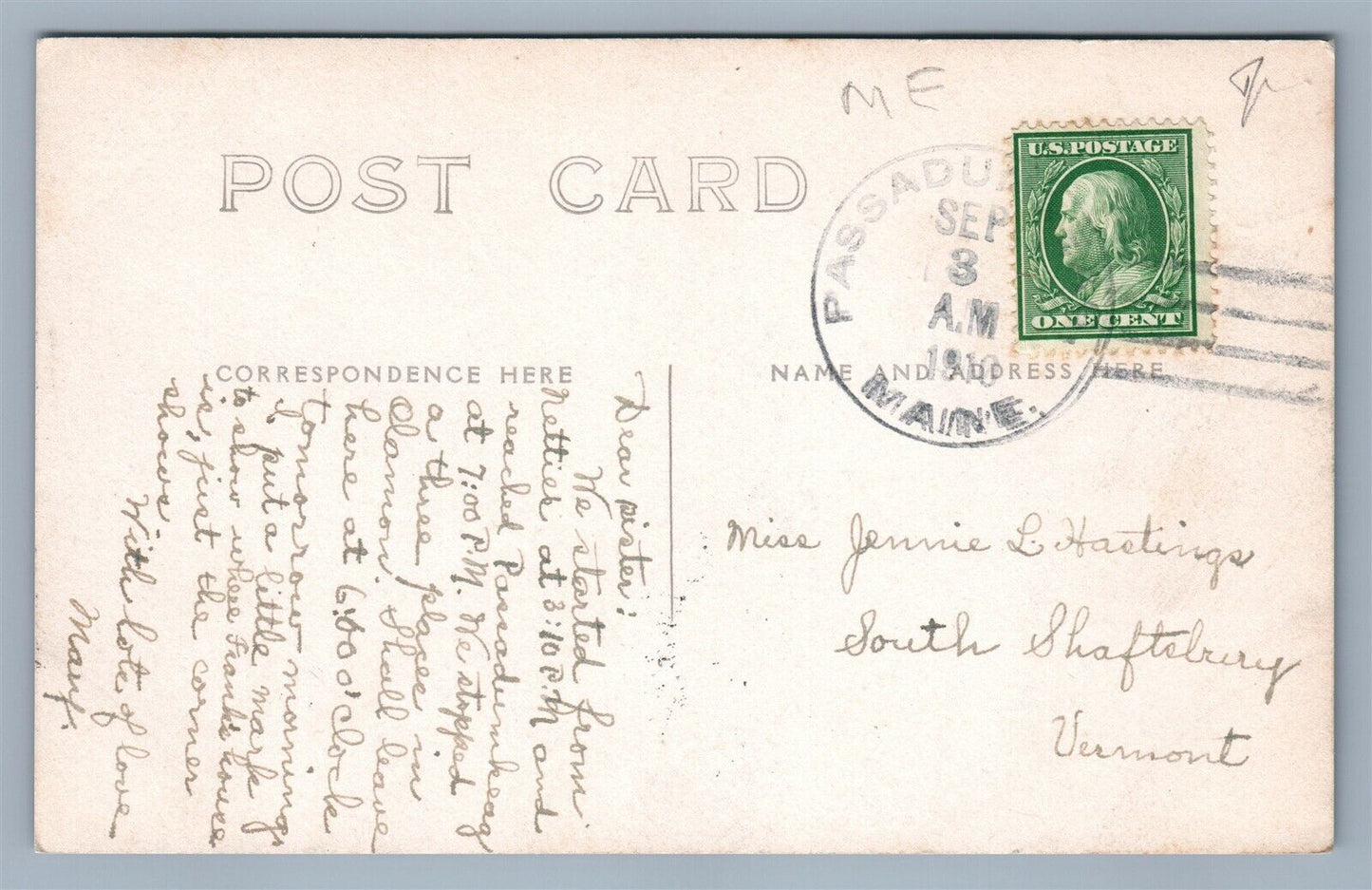 PASSADUMKEAG ME PLEASANT STREET ANTIQUE REAL PHOTO POSTCARD RPPC