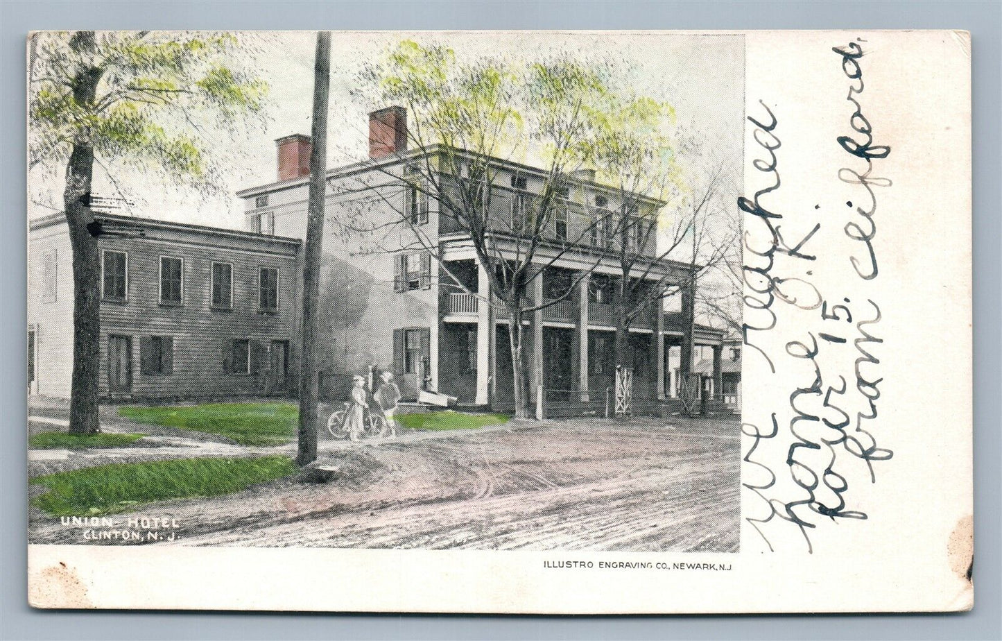 CLINTON NJ UNION HOTEL ANTIQUE POSTCARD