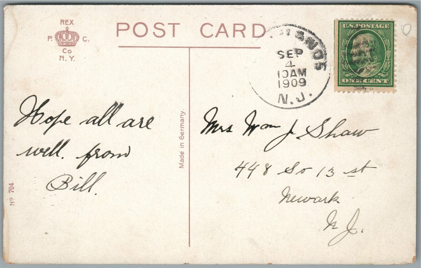 HIGHLANDS NJ ONE OF THE FAMOUS TWIN LIGHTS ANTIQUE POSTCARD