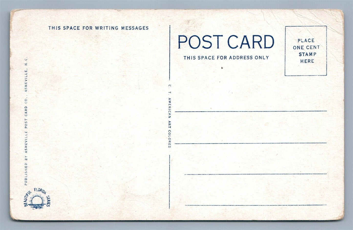 TARPON SPRINGS FL DIVER IN DIVING SUIT ANTIQUE POSTCARD