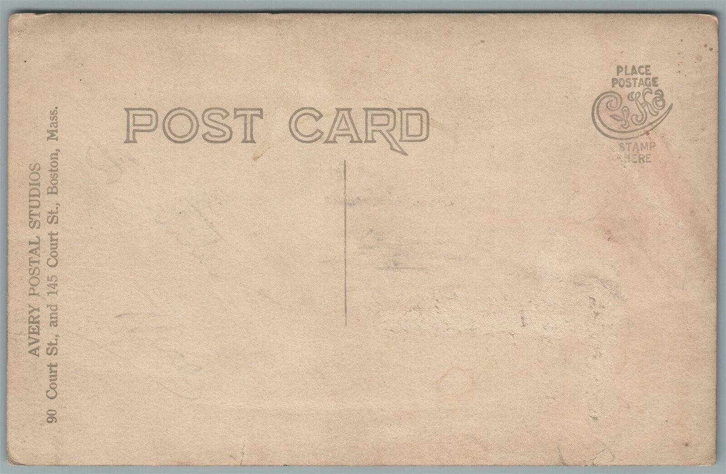 US NAVY w/ AMERICAN FLAG PATRIOTIC VINTAGE REAL PHOTO POSTCARD RPPC