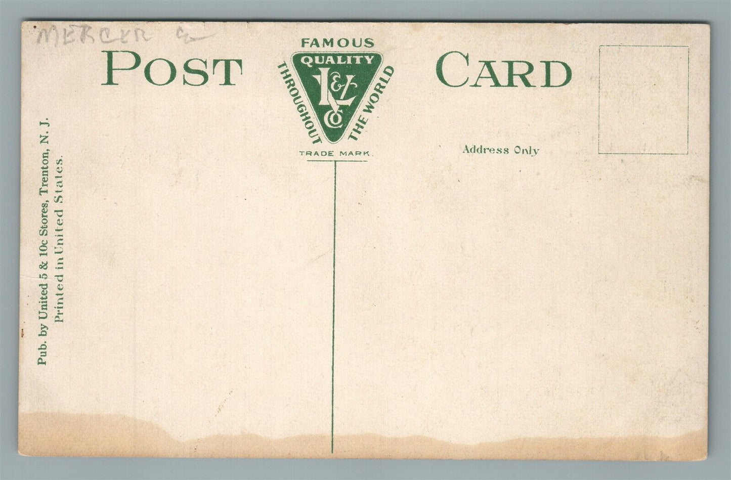 WASHINGTON CROSSING NJ DELAWARE RIVER ANTIQUE POSTCARD