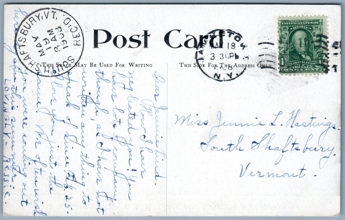 JAMESTOWN NY PROPOSED NEW BUILDING FOR Y.W.C.A. 1908 ANTIQUE POSTCARD