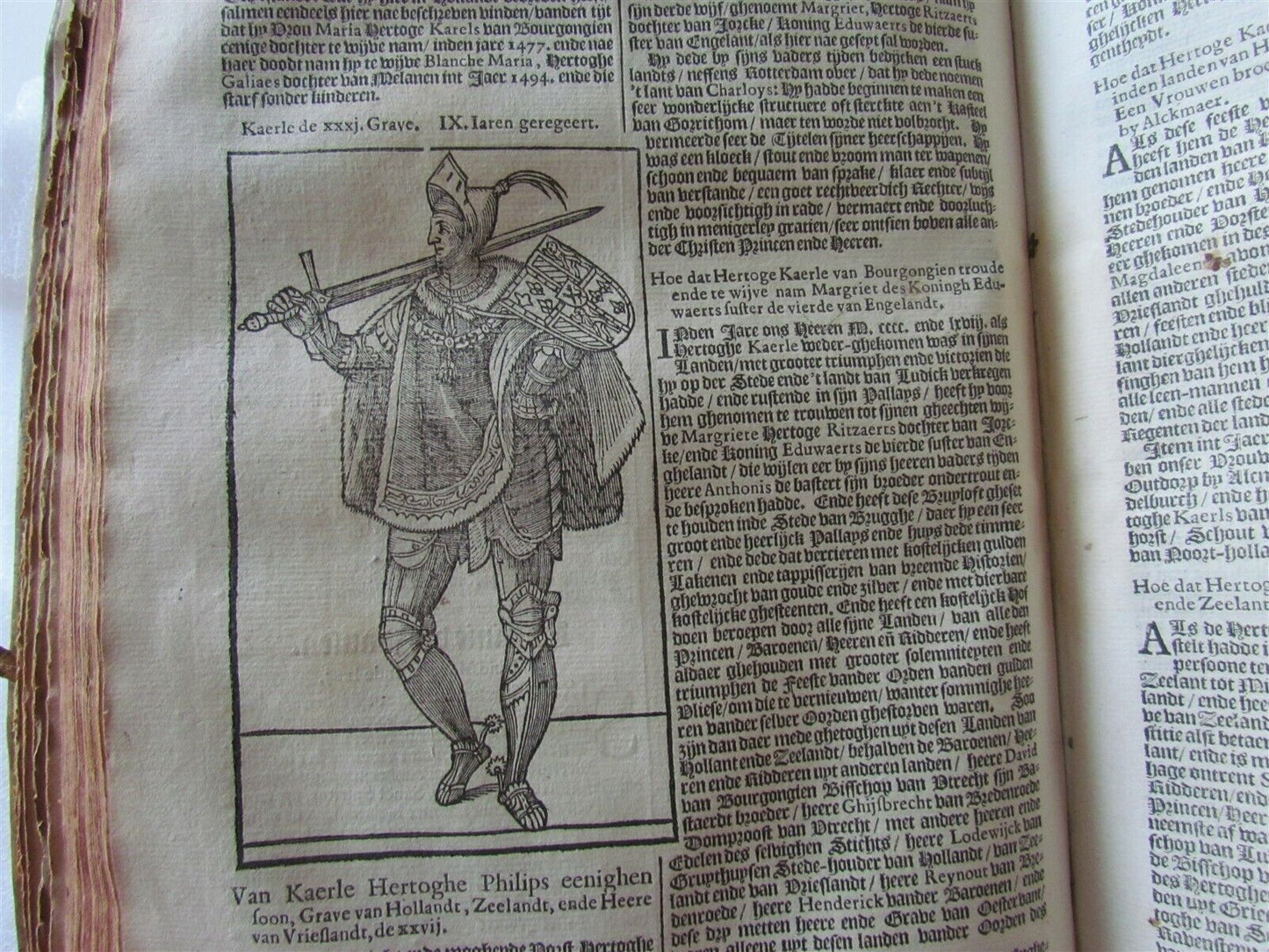 1636 NETHERLANDS HISTORY ILLUSTRATED VELLUM BINDING antique FOLIO