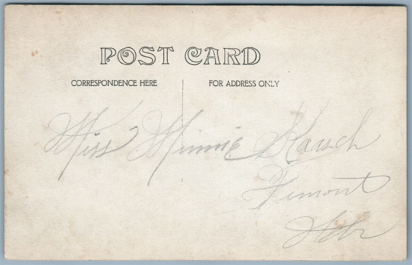 FREMONT NE RAILROAD STATION AT NIGHT ANTIQUE REAL PHOTO POSTCARD RPPC railway