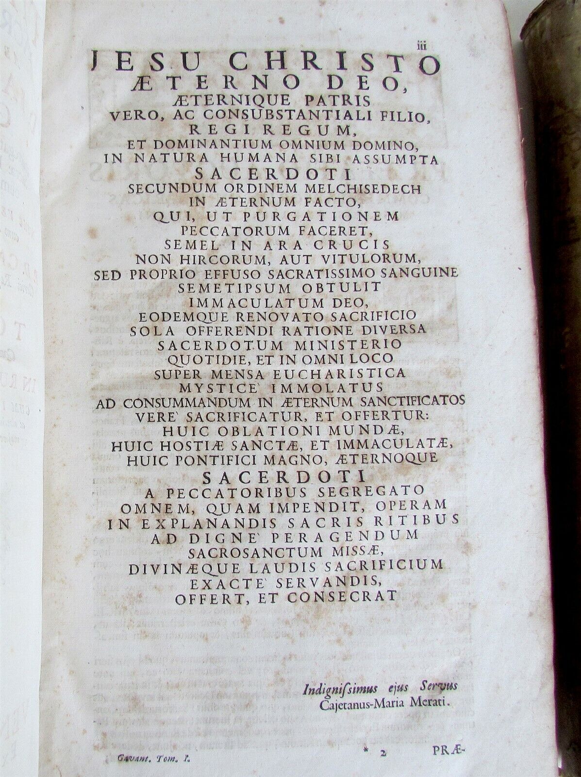 1749 2 VOLUMES THESAURUS SACRORUM RITUUM VELLUM BOUND FOLIO antique