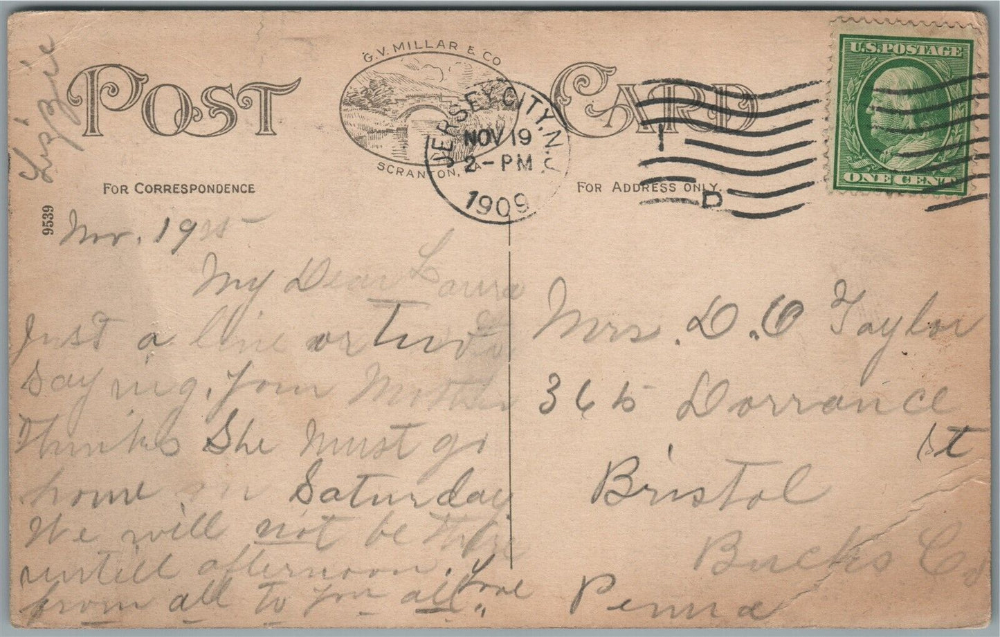 DELAWARE WATER GAP PA CATARACT HOUSE ANTIQUE POSTCARD