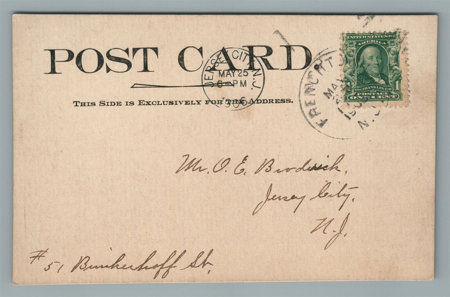 FRENCHTOWN NJ BAPTIST CHURCH ANTIQUE REAL PHOTO POSTCARD RPPC