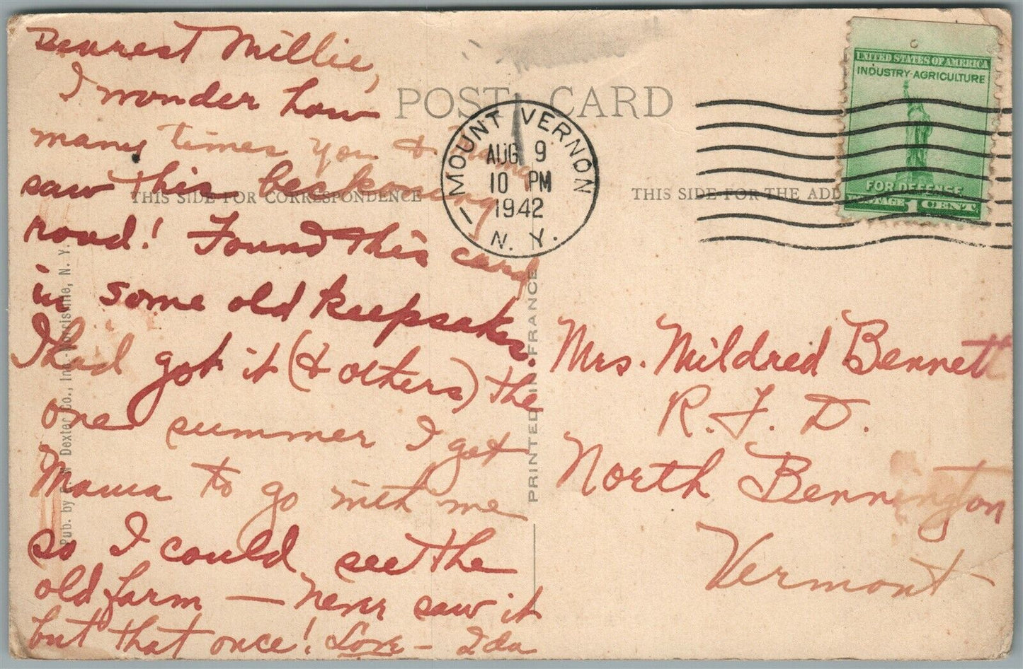 VIEW FROM MORRISTOWN RAILROAD STATION NY ANTIQUE POSTCARD