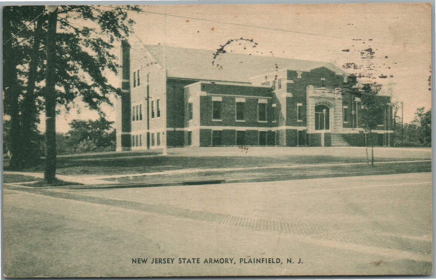 PLAINFIELD NJ NEW JERSEY STATE ARMORY ANTIQUE POSTCARD