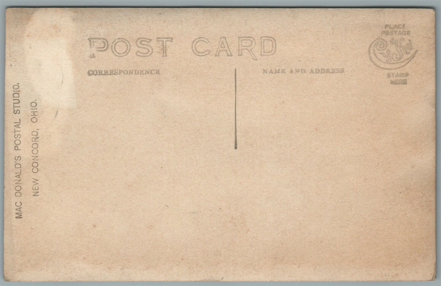 NEW CONCORD OH STREET SCENE w/ HORSE CARRIAGE ANTIQUE REAL PHOTO POSTCARD RPPC