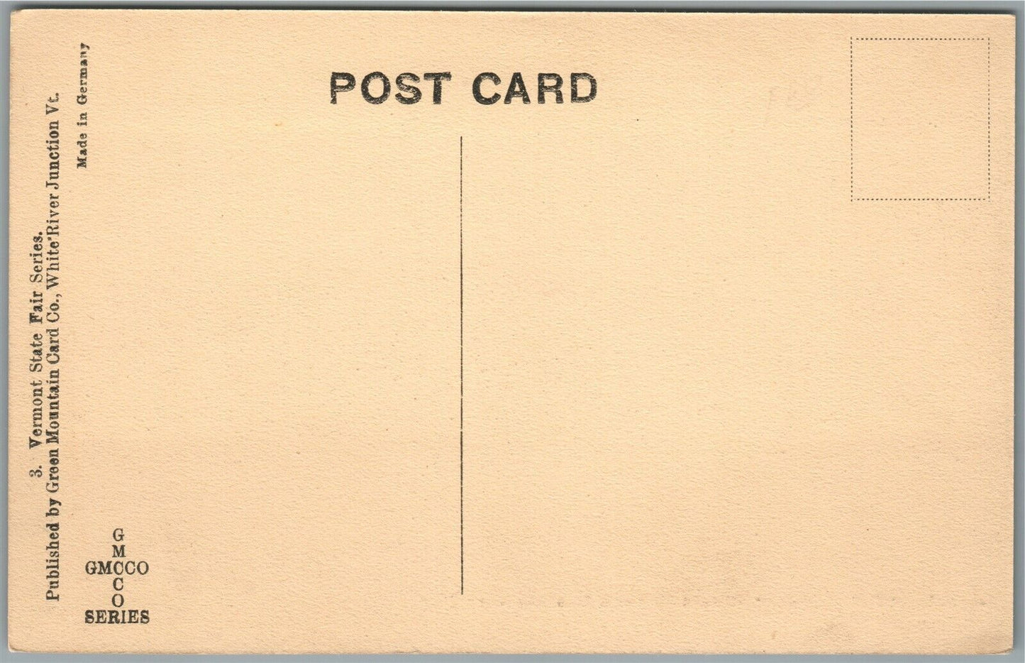 VERMONT STATE FAIR ANTIQUE POSTCARD